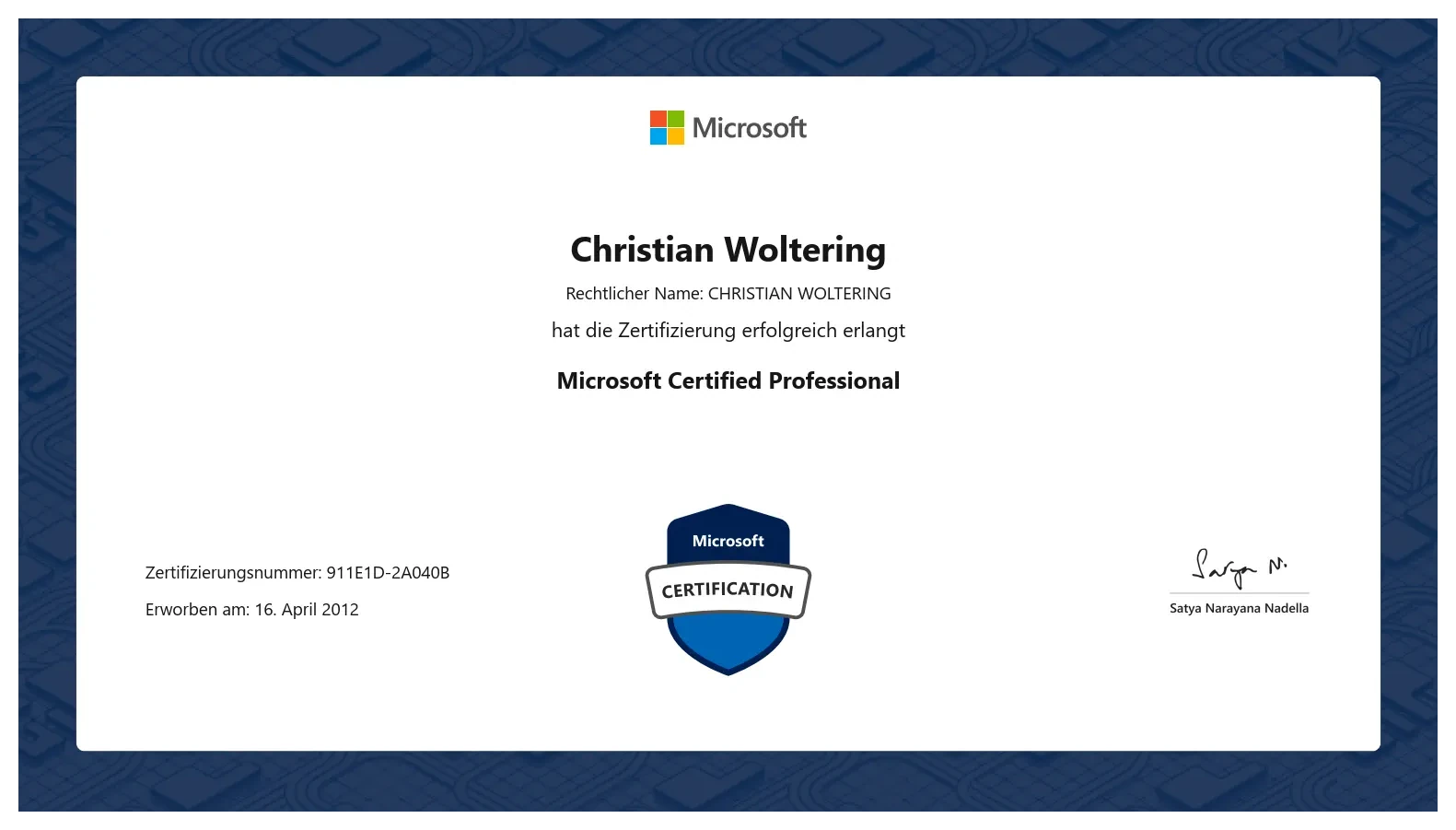 Microsoft Certified Professional